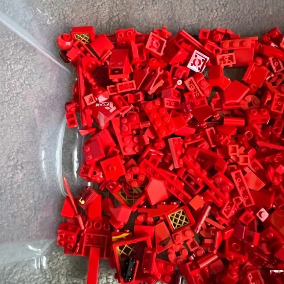 LEGO Small Red Accessories , Spare Parts And Small Brick Pieces. 12oz - Picture 7 of 12